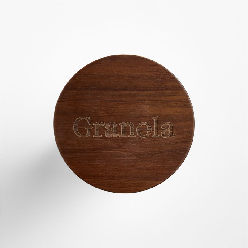 Crate & Barrel Medium Round Glass Canister with FSC-Certified Dark Acacia Wood Lids - image 3 of 10