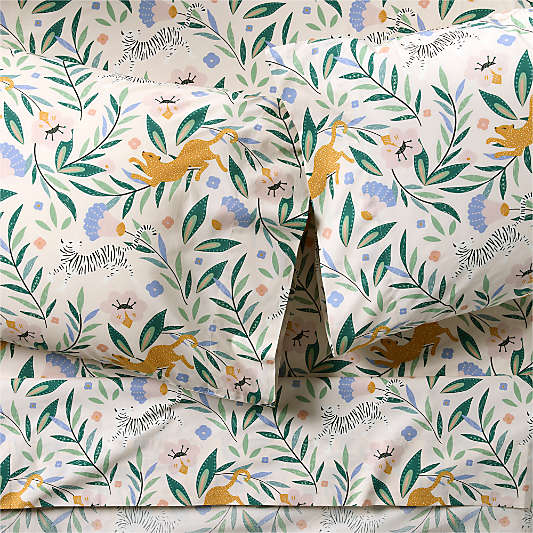 Stay Cool Midnight Marrakech Tiger 100% Organic Cotton Kids Full Sheet Set