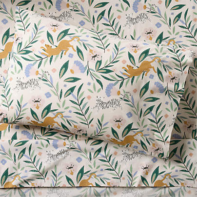 Stay Cool Midnight Marrakech Tiger 100% Organic Cotton Kids Twin Sheet Set