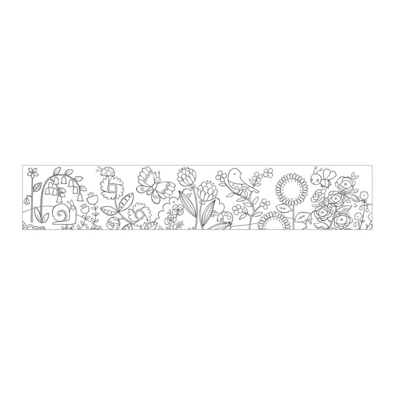 Mudpuppy Flower Garden Kids Mini Coloring Roll - image 2 of 3