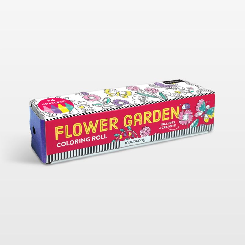 Mudpuppy Flower Garden Kids Mini Coloring Roll - image 0 of 3