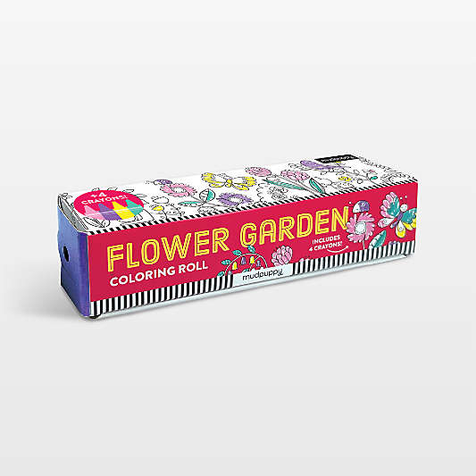 Mudpuppy Flower Garden Kids Mini Coloring Roll