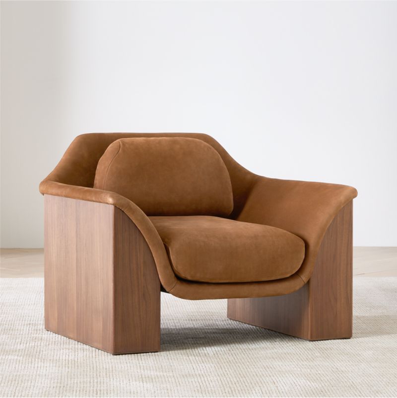 Madera Wood and Leather Accent Chair - image 3 of 8