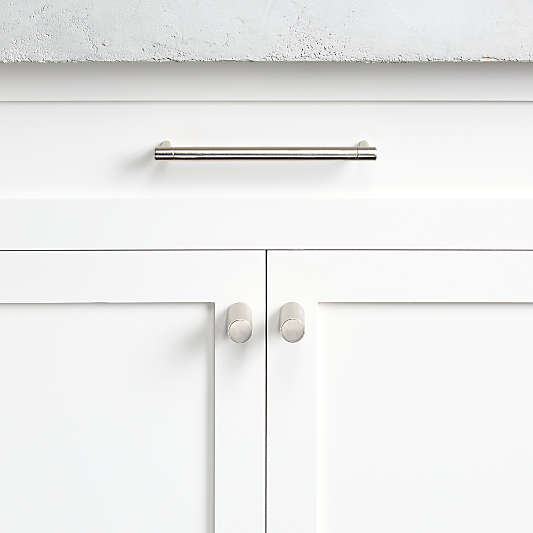 Modern Flat-End Brushed Nickel Cabinet Drawer Bar Pulls