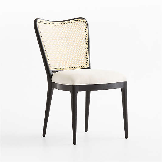 Madison Black Wood and Natural Cane Dining Chair