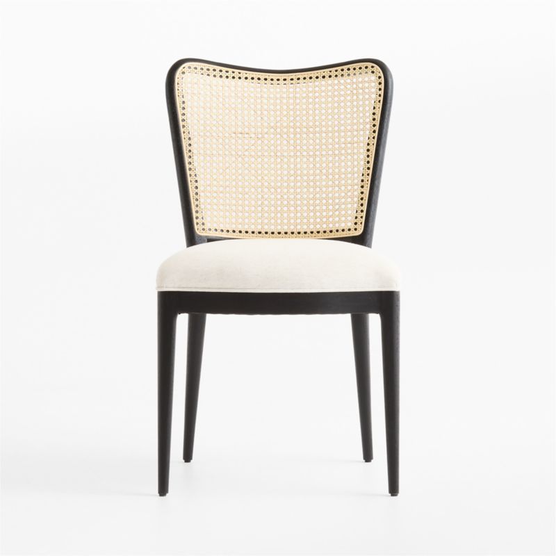 Madison Black Wood and Natural Cane Dining Chair - image 1 of 5