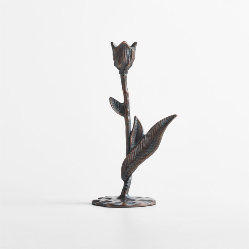 Meadow Antique Floral Large Taper Holder 11" - image 2 of 4