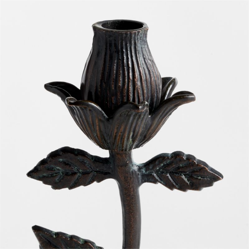 Meadow Antique Floral Small Taper Holder 8" - image 3 of 4