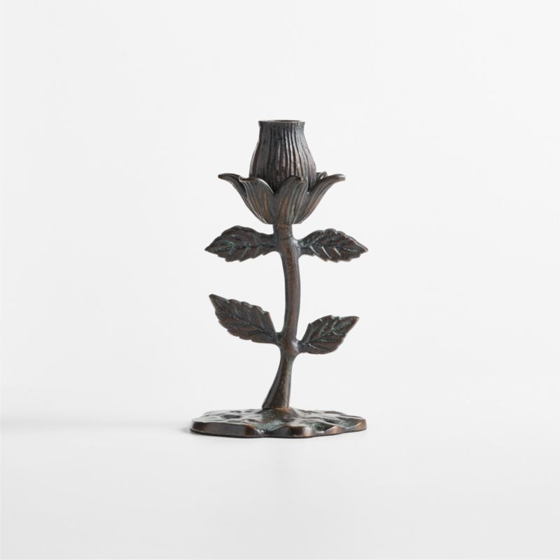 Meadow Antique Floral Small Taper Holder 8" - image 2 of 4