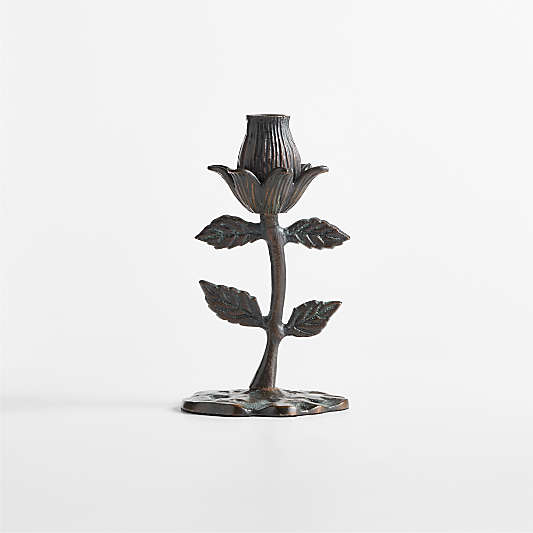 Meadow Antique Floral Taper Candle Holder 8"-11"