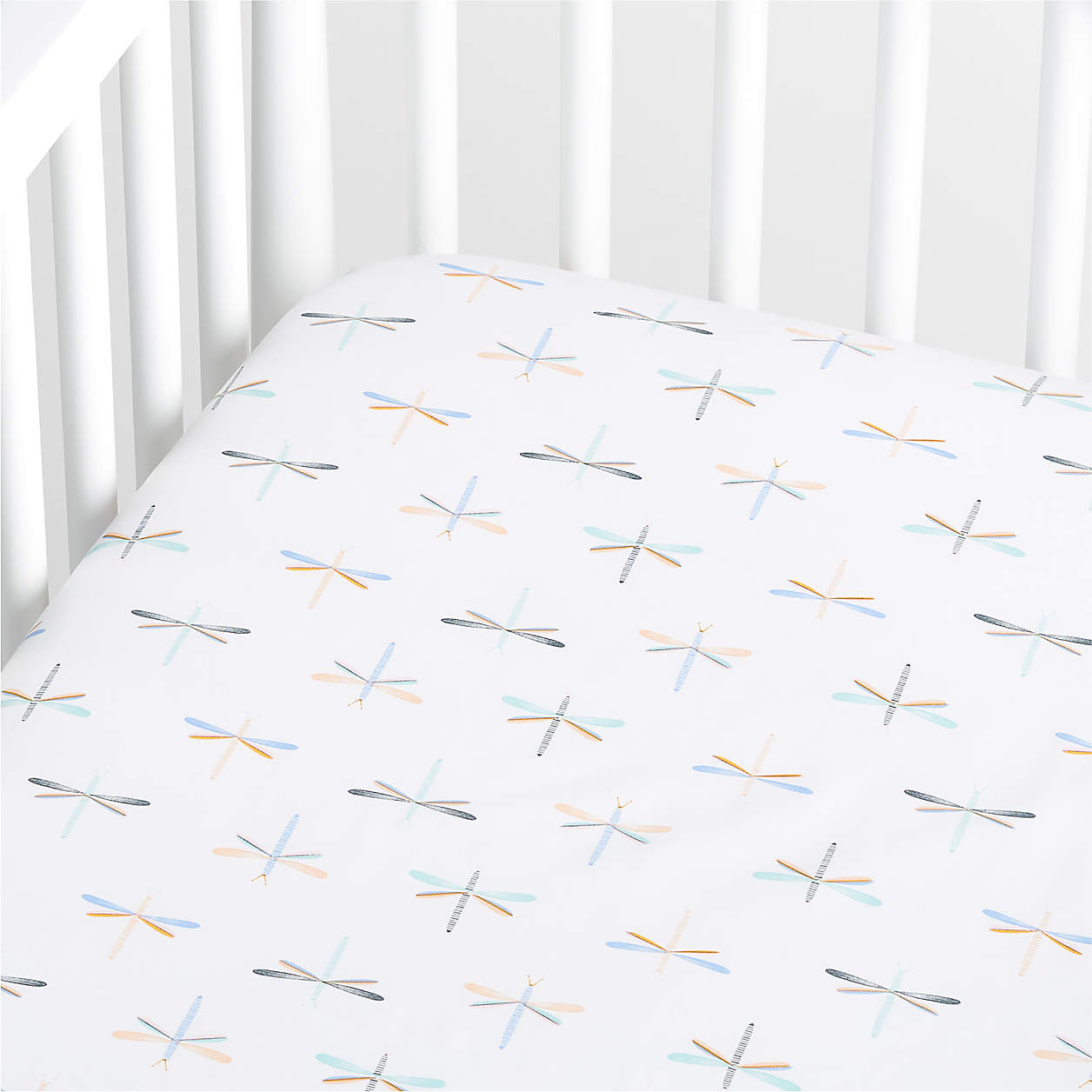 Modern Meadow Organic Baby Crib Fitted Sheet + Reviews Crate & Kids