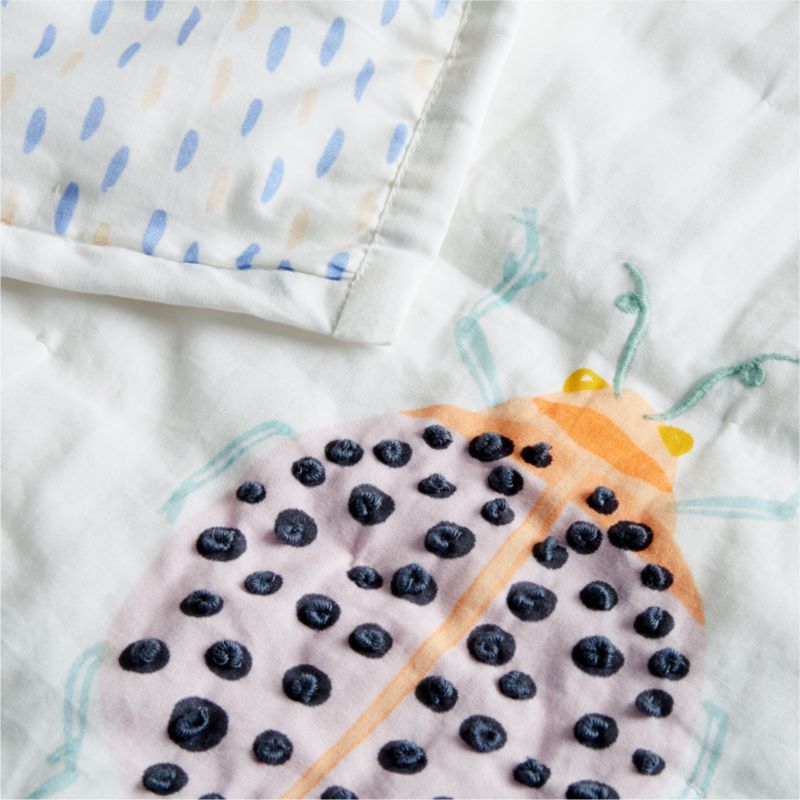 Meadow Organic Cotton Baby Crib Quilt - image 7 of 9