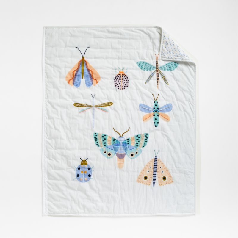 Meadow Organic Cotton Baby Crib Quilt - image 5 of 9