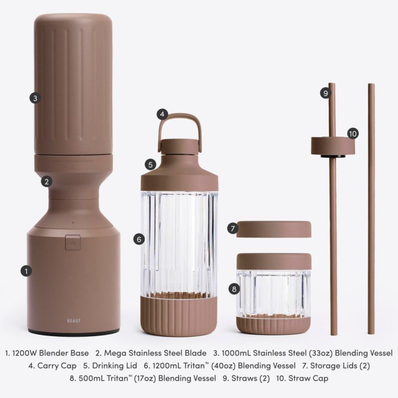 Beast ® Blender Mega Plus 1200 Stainless Steel in Mocha - image 2 of 8