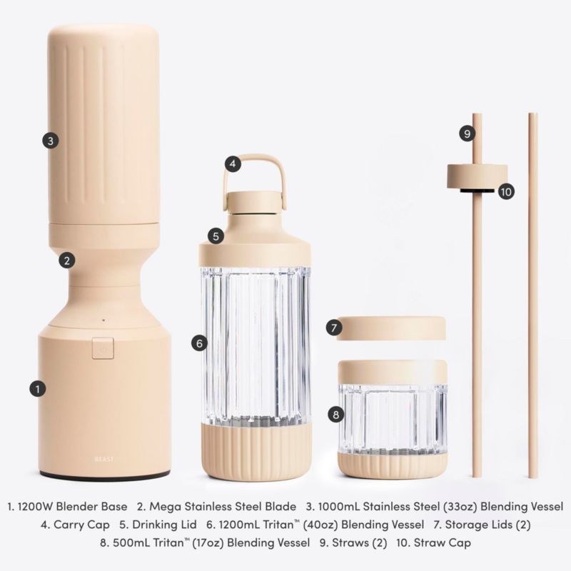 Beast ® Blender Mega Plus 1200 Stainless Steel in Sand - image 7 of 8