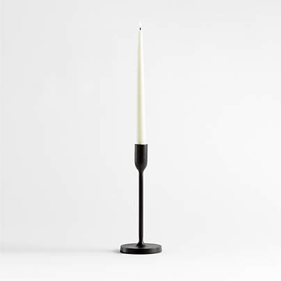 Megs Medium Black Taper Candle Holder 11" by Leanne Ford