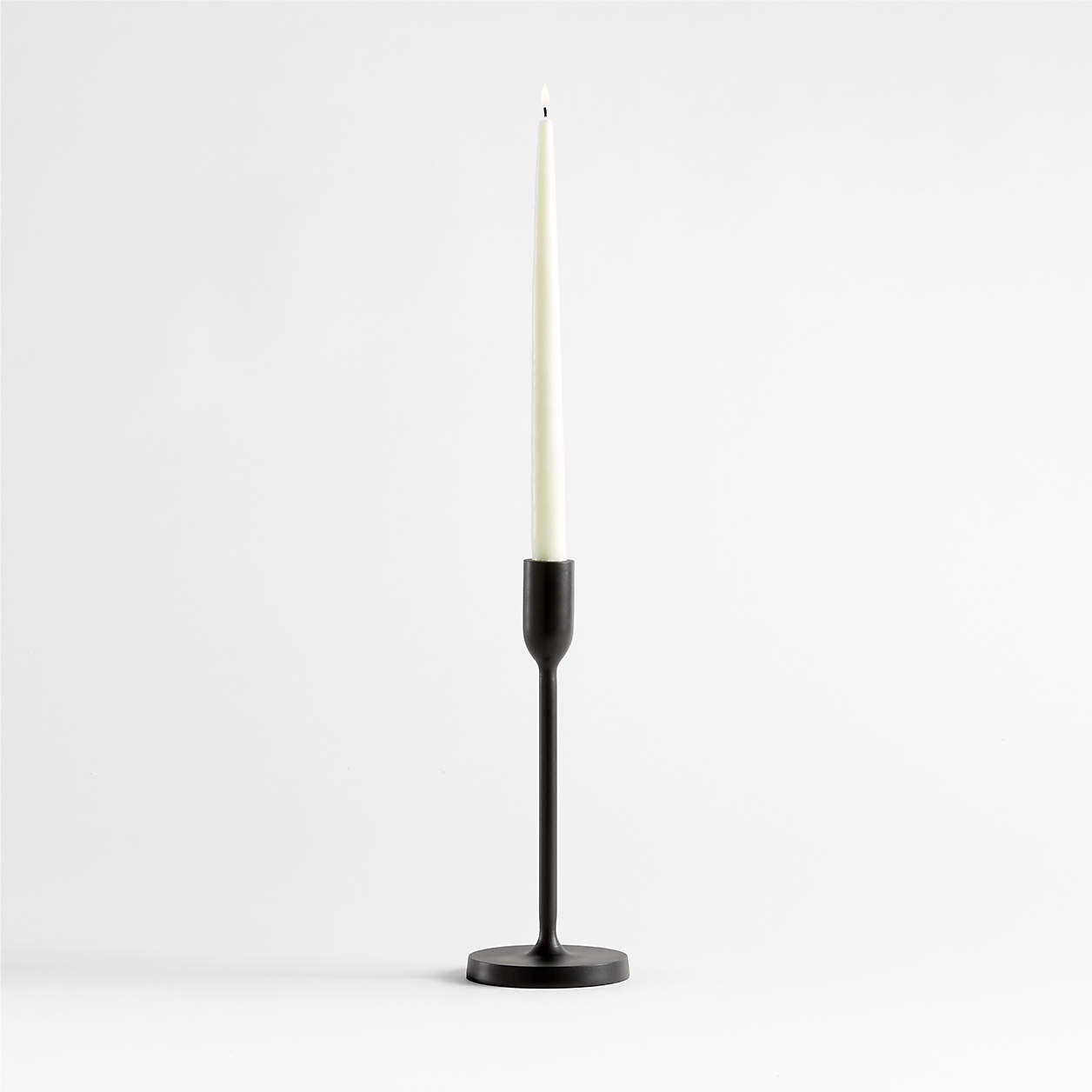 Megs Medium Black Taper Candle Holder 11