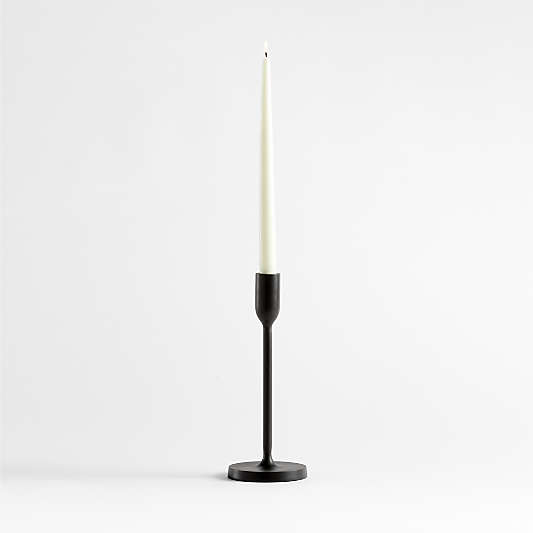 Megs Medium Black Taper Candle Holder 11" by Leanne Ford