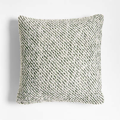 Melange Woven 20"x20" Juniper Green Indoor/Outdoor Throw Pillow