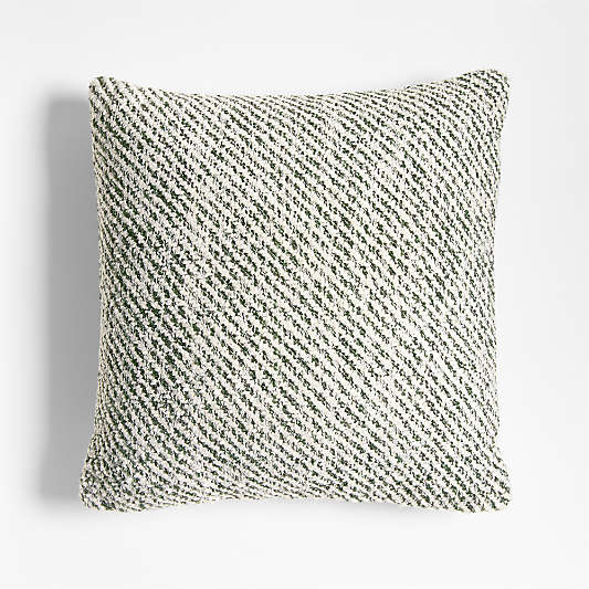 Melange Woven 20"x20" Juniper Green Indoor/Outdoor Throw Pillow