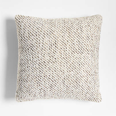 Melange Woven 20x20 Sierra Tan Indoor/Outdoor Throw Pillow