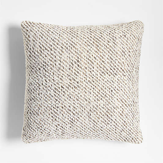 Melange Woven 20"x20" Sierra Tan Indoor/Outdoor Throw Pillow