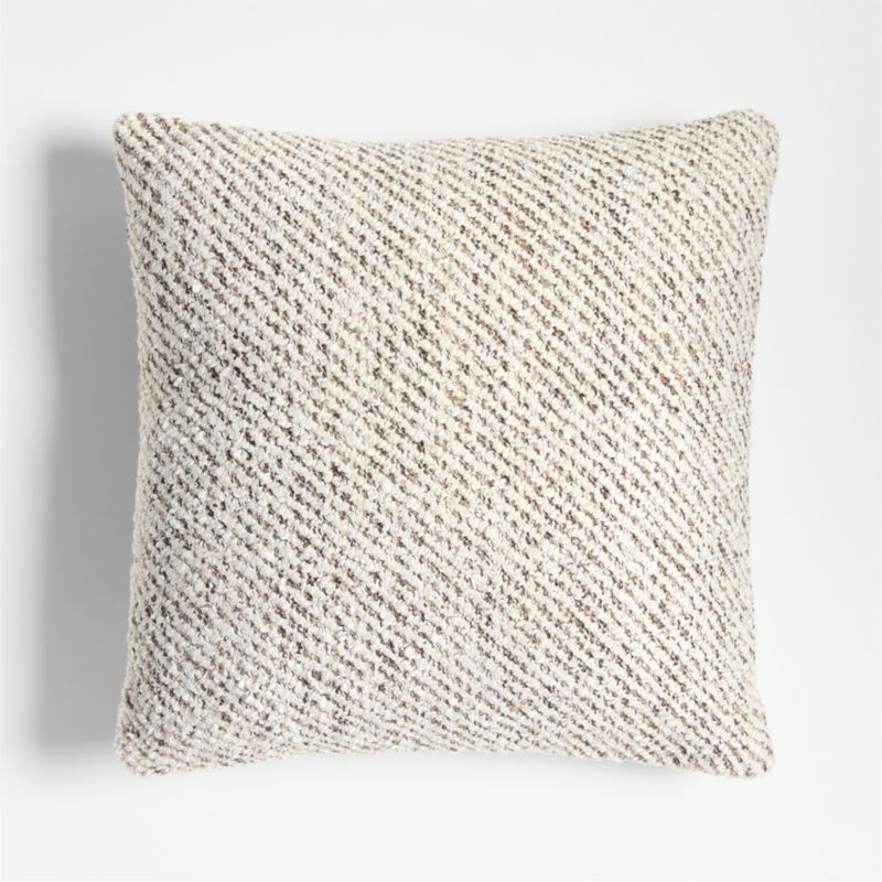 Calm Beige 20x20 Soft Textured Indoor/Outdoor Throw Pillow