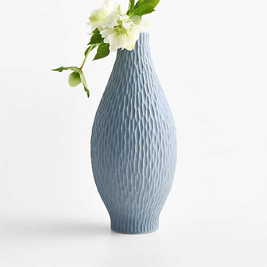 Melbourne Tall Blue Porcelain 13" Vase