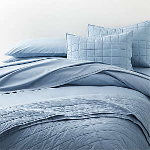 Blue Comforters Crate And Barrel, Light Blue Queen Bedspreads