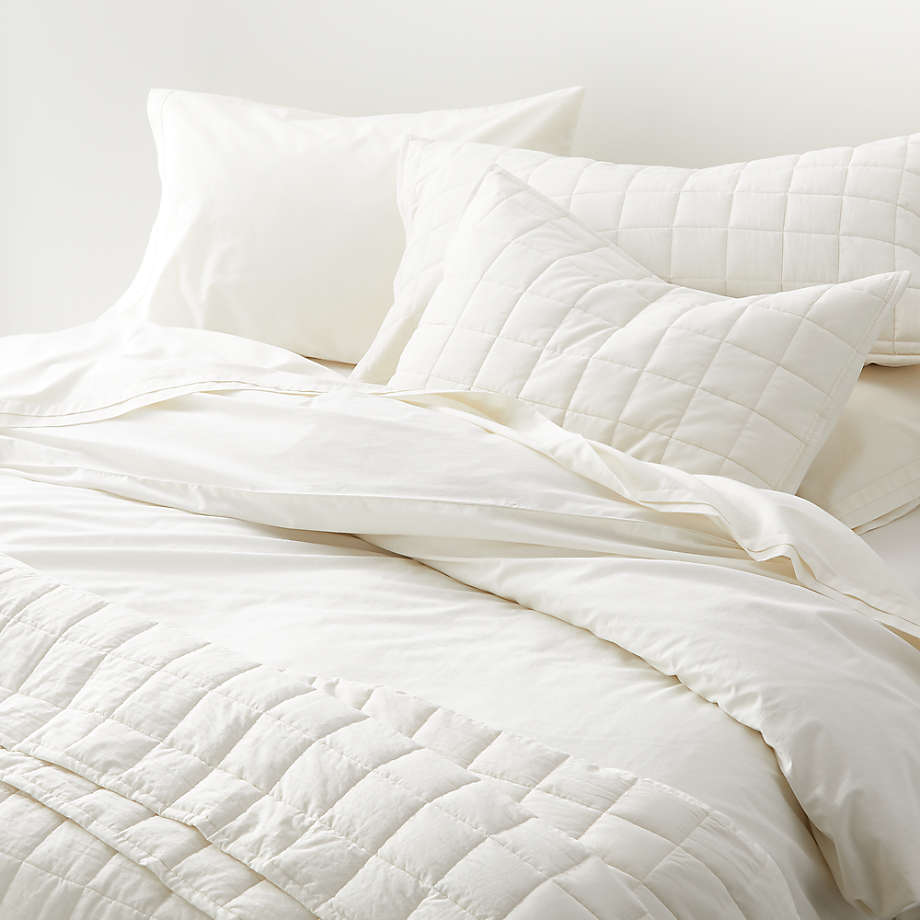 Mellow Pearl Organic Cotton Duvet Covers and Pillow Shams | Crate