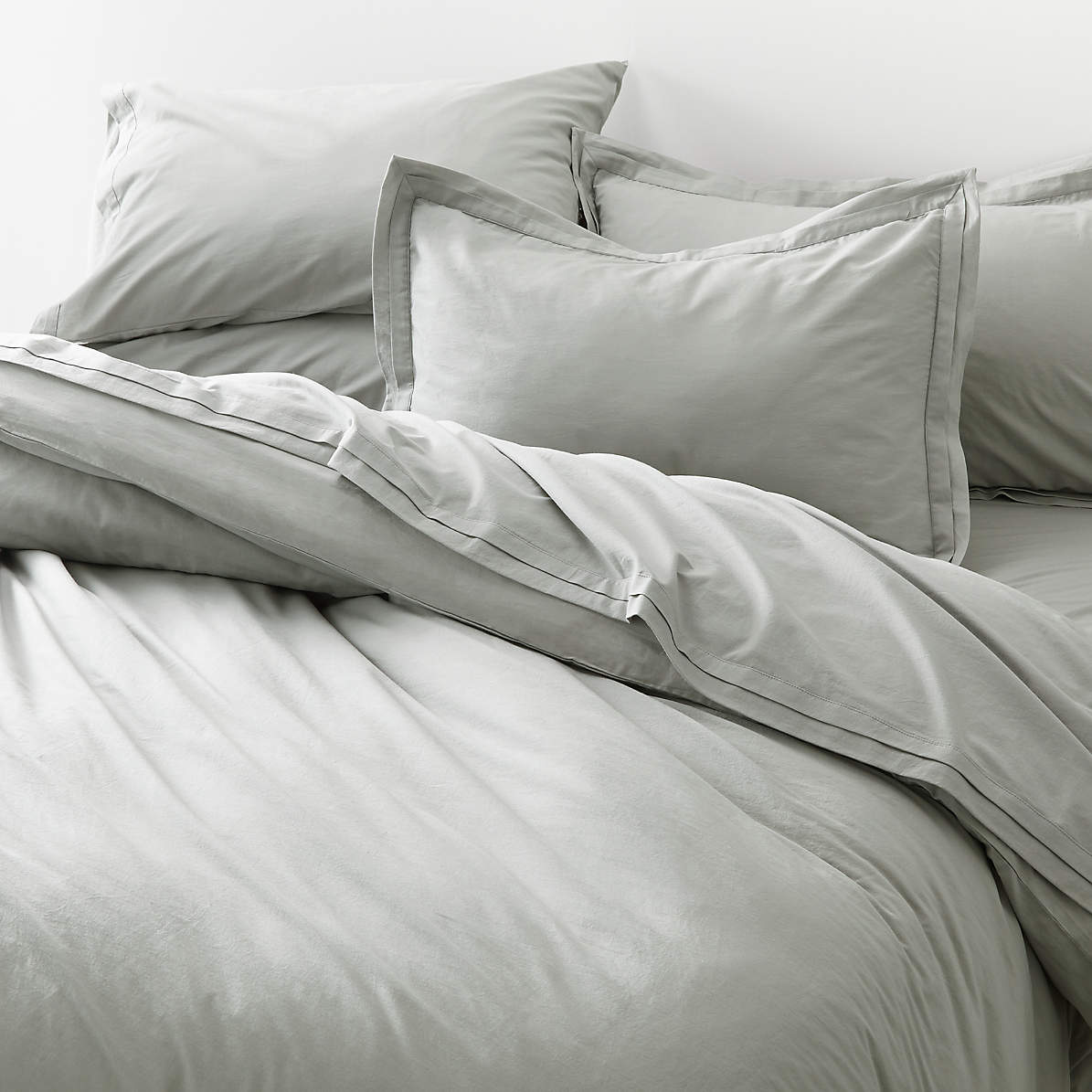 Mellow Sterling Organic Cotton Duvet, Crate And Barrel Duvet Covers