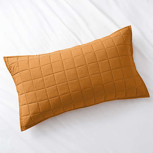 Mellow Amber King Quilted Sham