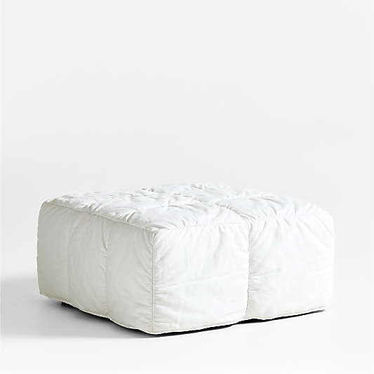 Mellow Slipcovered Ottoman by Leanne Ford