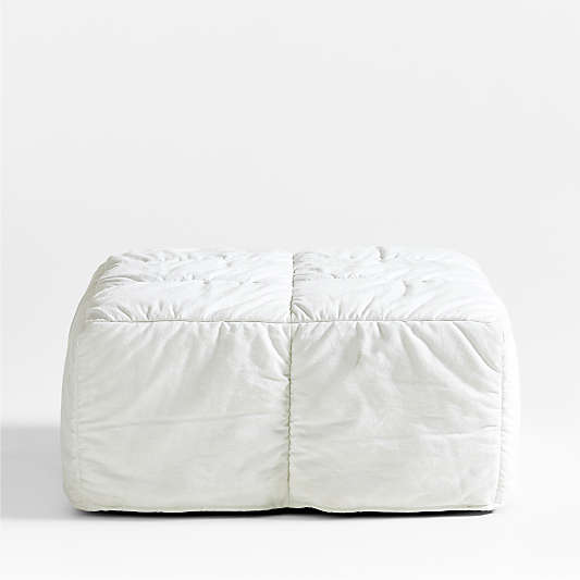 Mellow Slipcovered Ottoman by Leanne Ford