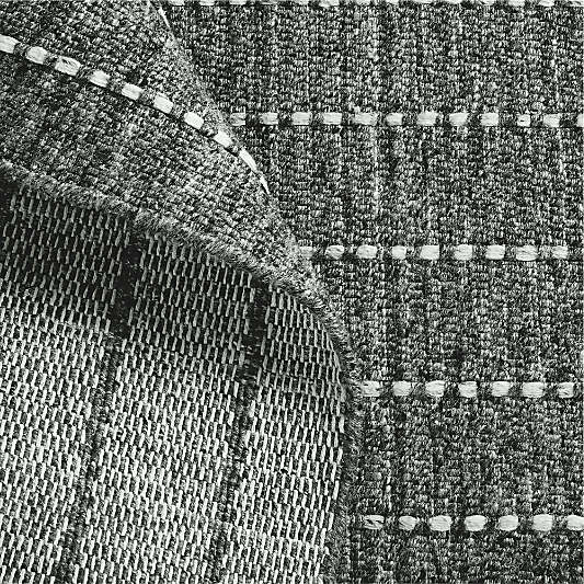 Melun Flatweave Striped Indigo Blue Area Rug