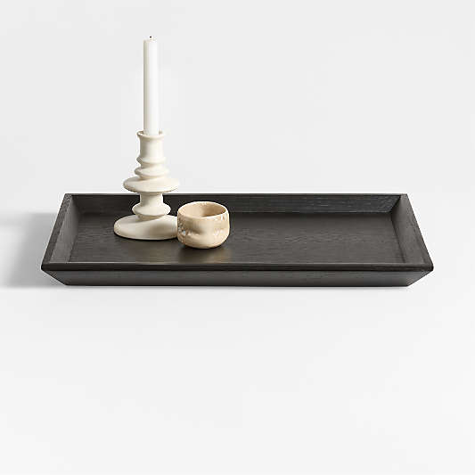 Memento Medium Ebonized Wood Tray