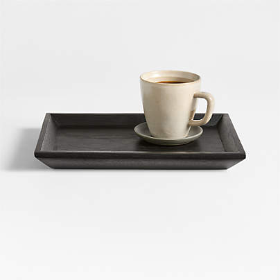 Memento Small Ebonized Wood Tray