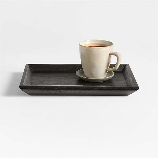 Memento Small Ebonized Wood Tray