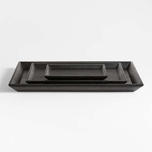 Memento Ebonized Wood Trays