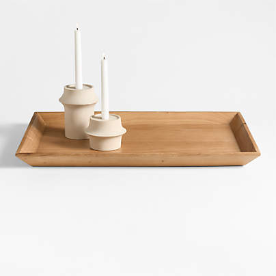 Memento Large Natural Oak Wood Tray