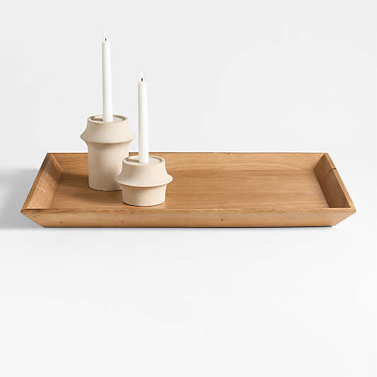 Memento Large Natural Oak Wood Tray
