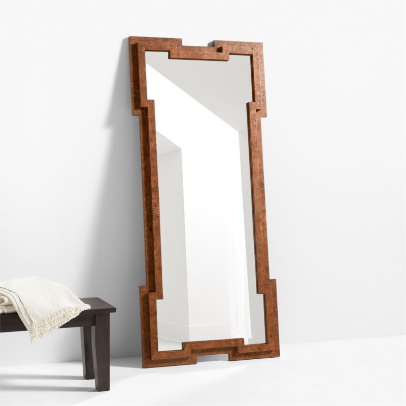 Memini Burl Wood Floor Mirror by Athena Calderone - image 0 of 7