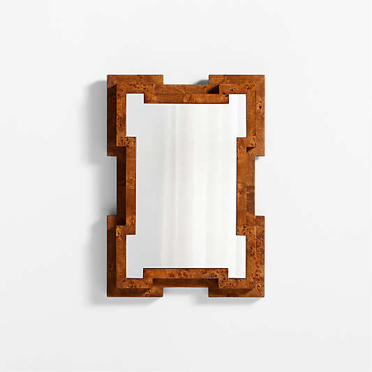 Memini Burl Wood Vanity Mirror by Athena Calderone