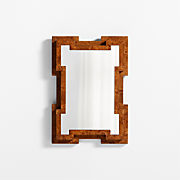 Memini Burl Wood Vanity Mirror by Athena Calderone