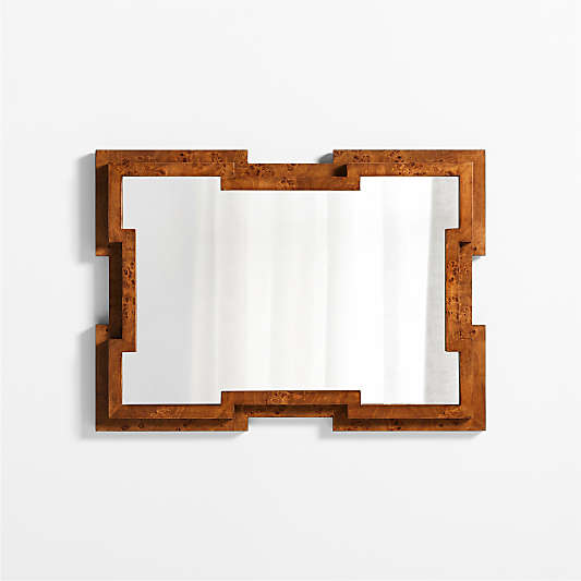 Memini Burl Wood Wall Mirror by Athena Calderone