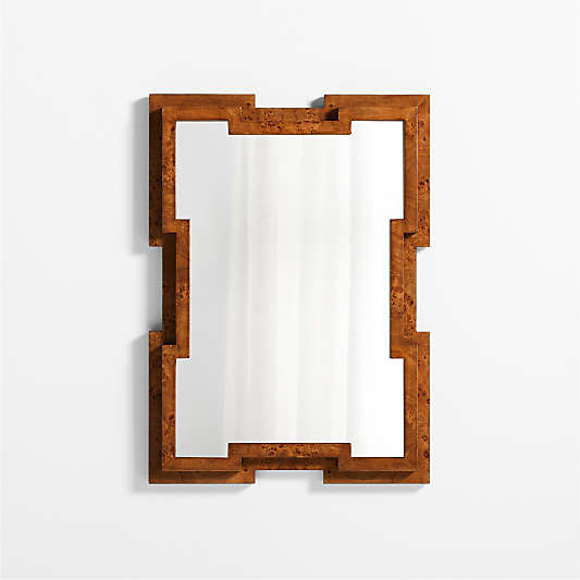 Memini Burl Wood Wall Mirror by Athena Calderone