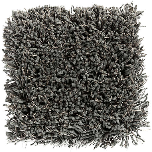 Memphis II Steel Grey Shag Rug Swatch 12" sq.