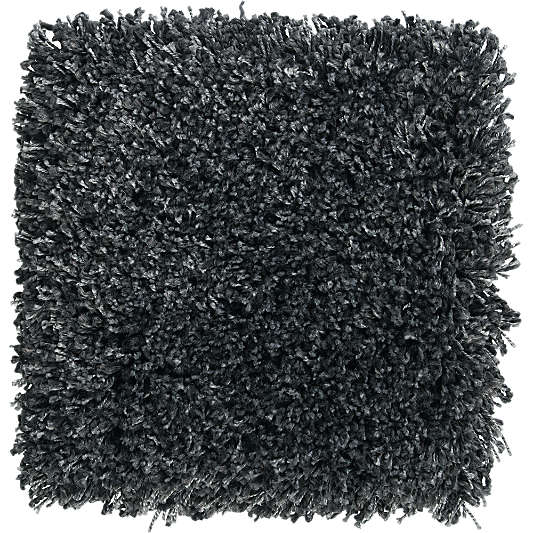 Memphis Steel Grey Shag Rug Swatch 12" sq.