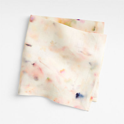 View Mena Watercolor Linen Napkin details