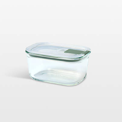 Mepal EASYCLIP Rectangular Glass Food Storage Container, 15oz